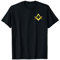 Freimaurer Zeichen Für Loge & Tempelarbeit - Herren - Schwarz - S - Klassisch - Kurzarm - T-Shirt - Freemasonry-T-Shirt - Freimaurer Symbol Winkel & Zirkel Winkelmaß