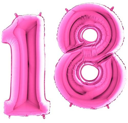 palloncini 18 anni, palloncini compleanno 18, palloncini 101cm 18,18 palloncini foil 18 anni, palloncini giganti 18 anni, palloncini mylard 18 compleanno, 18 fucsia, palloncini 18 fuxia