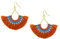 Black Blue Fan Earrings