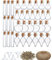 50 Stück Mini Glasflaschen Mit Korken, Klein Gläser Mini Bottle Set, Kleine Fläschchen Reagenzglas Gewürzgläser Glasbehälter Mit Korken Und Schnur Für Hochzeit Party Düfte Sand DIY Dekoration (Stil C)