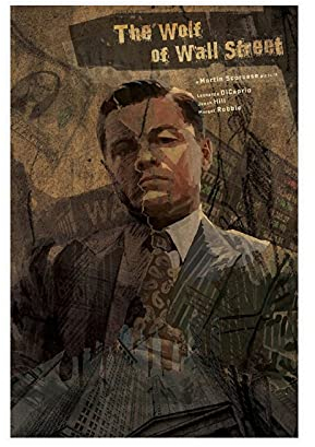 Movie The Wolf of Wall Street 038 Leinwand-Poster, Wandkunst, Dekordruck, Gemälde für Wohnzimmer, Schlafzimmer, Dekoration, 50 x 75 cm, ohne Rahmen: