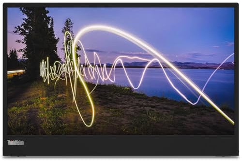 Lenovo ThinkVision M15 15.6 Full HD WLED LCD Monitor - 16:9 - Raven Black