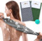 myHomeBody Extra Langer Peeling-Waschlappen, Peeling-Körperpeeling, Peeling-Handtuch, Japanischer Waschlappen, 3D-Textur Graphite Grey and Forest Green Checks, 2er-Set mit Bonus-Gesichtsbürste