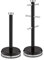 Tower T826172NOR Belle Mug Tree and Towel Pole Set, Stainless Steel, Noir, Black