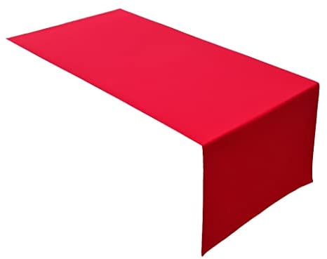 Lemos Home Hochwertiger Tischläufer Tischwäsche aus 100% Baumwolle Kollektion Konzept, Farbe & Größe wählbar (Tischläufer - 45x150cm, Rot)