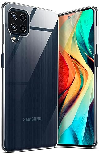 moex für Samsung Galaxy M22 Hülle Durchsichtig, Silikon Handyhülle Transparent, Clear Case Ultra Slim, Backcover Schutzhülle Dünn, Silikonhülle Minimalistisch, Aero Case, Klar