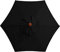 TIUTIU 6 Rippen Sonnenschirm Ersatz Baldachin Abdeckung Outdoor Markt Tisch Schirm Schirm Baldachin Anti-Ultraviolett Regenschirm Ersatz Stoff, 2m/2,7m/3m (2M / 6.6Ft,Black)