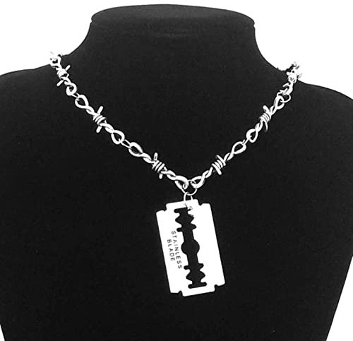 Draht Brambles Iron Unisex Halsband Halskette für Männer Hip-Hop Gothic Punk Style Stacheldraht kleine Dornen Kette Choker Geschenk Schmuck