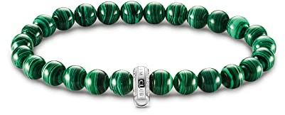 Thomas Sabo Charm-Armband grüne Steine 925 Sterlingsilber X0284-475-6