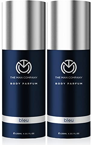 The Man Company Bleu Perfume for Men | Long Lasting Fragrance | No Gas Deodorant Combo Set for Men | Luxury Premium Body Spray - 120ml * 2