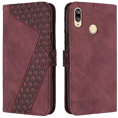 YIRRANZD Handyhülle für Huawei P20 Lite Hülle, PU Leder Klapphülle Kartenfach Ständer Magnetisch, Flip Case Cover Handytasche Stoßfeste Schutzhülle für Huawei P20 Lite (Rot)