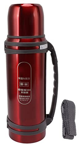 Jeanoko 2L Botella de Agua Aislada de 2 litros Botella de Agua de Acero Inoxidable Al Vacío de 68 Oz con Correa de Asa Botellas Termo para Viajes Escolares