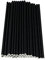 Haobase Lot de 50 pailles en papier biodégradables pour boire des cocktails, du café, des boissons froides (noir)