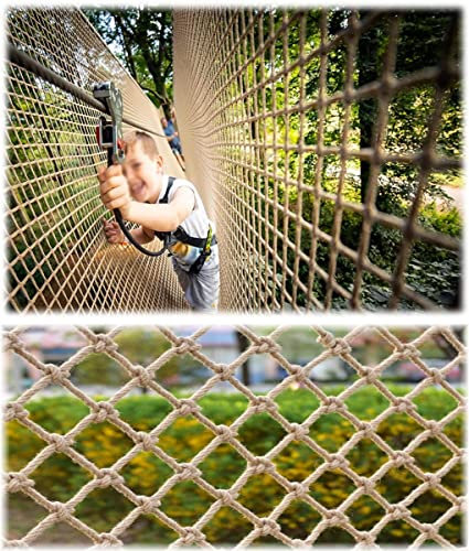 Sicherheitszaunnetz für Kinder, Haustiere, Katzen, Gartennetz Hanfseilnetz, Zaun Treppen Balkongeländer Schutznetz Kletternetz for Grünpflanzen Handgewebtes Kindersicherheitsnetz Lastwagen Anhänger Ho