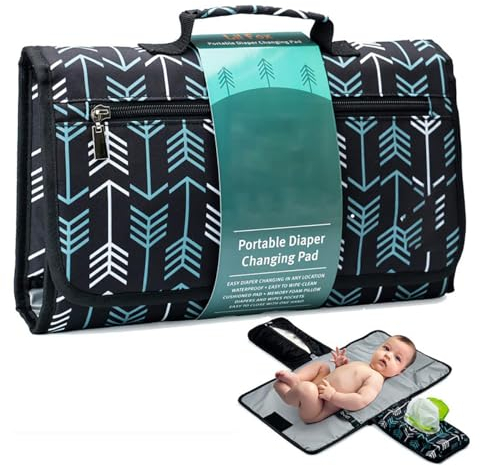 Tragbare Wickelunterlage,Baby Wickelunterlagen für Unterwegs,Faltbare Wickelunterlage,für unterwegs Babys Wickeln auf Reisen Wickeltisch Waschbare Atmungsaktiv Komfortable