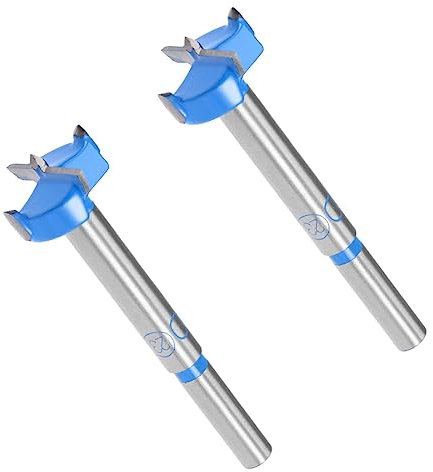 MACHSWON 2PCS Forstner Drill Bits Tungsten Carbide Wood Hole Saw Opener Positioning Drill Bit 23mm Woodworking Hinge Drilling Bit Cutter