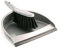 RILOOP Dustpan and Stiff Brush Set Plastic Silver Hand Dust Pan Household Cleaning