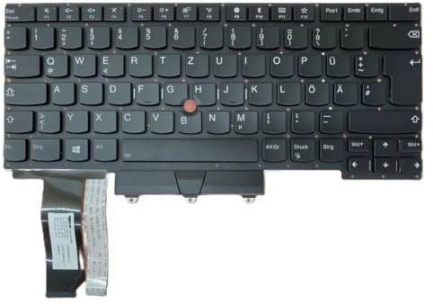 T-ProTek DE-Schwarz Tastatur mit Trackpoint kompatibel für Lenovo ThinkPad E14 2nd Gen (20TA000EGE)