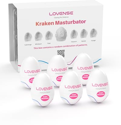 LOVENSE Kraken Masturbieren für Männer Eiförmig, Masturbations Eiförmig, Muschi Masturbieren, Masturbator Ei-Form, Sexspielzeug für Männer Solo (6 Stücks)