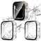 Kawoco 2 fundas impermeables para Apple Watch Serie 9/8/7 de 41 mm con protector de pantalla de vidrio templado, 360° para PC 2 en 1, carcasa delantera y trasera para iWatch de 41 mm,