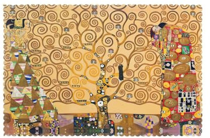 Kitchen Placemats Set of 6,Heat Resistant, Non-Slip Table Mats, for Holiday Indoor Outdoor Use-Tree of Life print