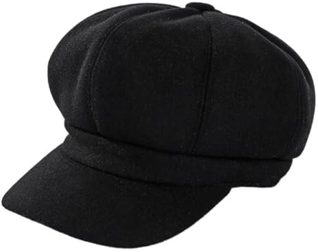 YUELGUANG Womens Polyester Drawstring Octagonal Ivy Newsboy Cabbie Gatsby Painter Hat Cap