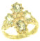 LetsBuyGold Englisch Damen-Ring solide 9 Karat Gold Gelbgold Aquamarin & Opal - Verfügbare Größen : 50 bis 64