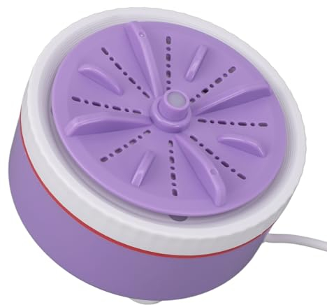 Lavadora Portátil, Mini Lavadora de Turbina Alimentada por USB Ajustable Temporizada, Limpieza Potente, Mini Lavadora Turbo Compacta Multifunción para Ropa Pequeña, Lavado de