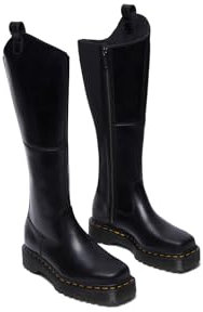 Dr. Martens Amaayah Hi Leather Bex Riding Boots, Stivali ad Altezza Ginocchio Donna, Nero, 39 EU