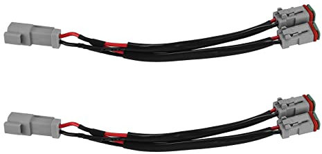 Iegefirm Y Typ Kabel Deutsch DT DTP 2 Pin Buchsen Adapter für LED Pod Arbeits Scheinwerfer NachrüStungs Stecker Kabelbaum
