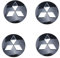 HCXYSZLB 4 Stück Nabendeckel für Mitsubishi Outlander 2021 2022 2023, Radnabenkappen Felgendeckel Felgenkappen Nabenkappen Wheel Caps Radnabenabdeckung Radkappen Auto Zubehör,A-Black-60mm