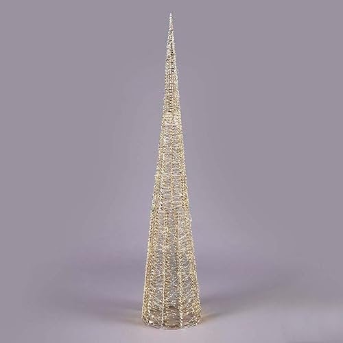 EDG Enzo De Gasperi Enzo De Gasperi Albero di Natale LED Stripes Cono 3200 MicroLed H 280 Cm D 45 Cm Gold
