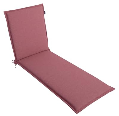 LILENO HOME Liegenauflage für Gartenliege - perfekt für Strandliege, Auflage für Gartenliege (190x60x5cm) - Rot