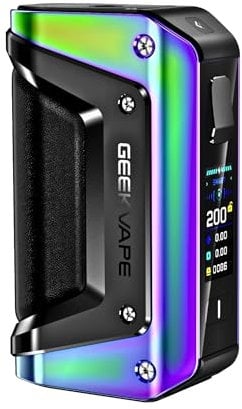 GEEKVAPE Aegis Legend 3 Vape Mod - 200W Sub Ohm, MTL and DTL Vaping, Multiple Modes, Threaded 510 Connection, Requires 2 x 18650 Battery (Sold Separately), No Nicotine (Rain Bow)