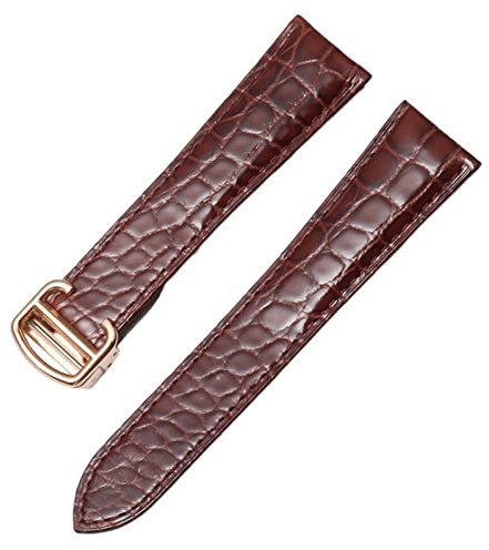 RWCCCRW Alligator-Uhrenarmband aus echtem Leder für Cartier Solo Tank London, Calibo Lederarmband, Herren und Damen, 16 mm, 18 mm, 20 mm, 22 mm