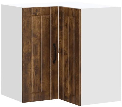 vidaXL Mueble de Cocina Esquina Pared Lucca Roble Ahumado