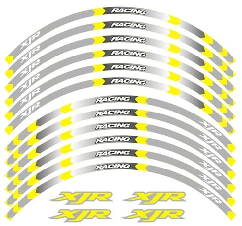 KJHOPY Decalcomanie adesive magnetiche Adesivo Ruota Moto Racing Rim Stripe Decal Accessori Decorazione Moto per Y&amaha XJR 400 1200 1300(Style 2)
