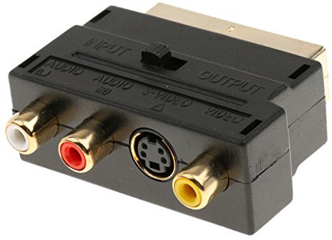 Scart a 3 RCA Triple Phono compuesto de vídeo audio AV entrada y salida