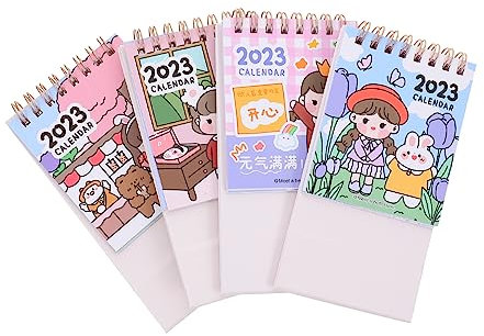 STOBOK 4stücke Tischkalender Klein Dekorativer Kleiner Kalender Tischkalender Schreibtischkalender Notizbuchkalender