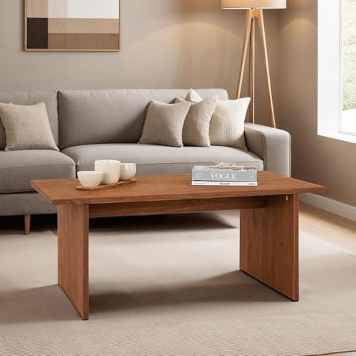 IDIMEX Couchtisch Salto aus massivem Kiefernholz, Dunkelbraun - minimalistischer Wohnzimmertisch, rechteckig, Sofatisch für jedes Wohnzimmer passend