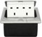 TONFEION Pop-Up Floor Socket, Desktop Power Socket with Dual UK Plug, Waterproof and Dustproof, Aluminium Alloy Panel, Plug Sockets for Home and Office