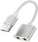 Doppelfunktion USB Sound Adapter Draht Kopfhörer und Mikrofon Soundkarte für Gaming, Podcasting & Online Meetings
