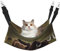 WBQLSL Mighty Highland Yak Medium bedruckte Haustierhängematte - Schlafhängematte für Katzen, Frettchen, Welpen, Kaninchen, Kleintiere