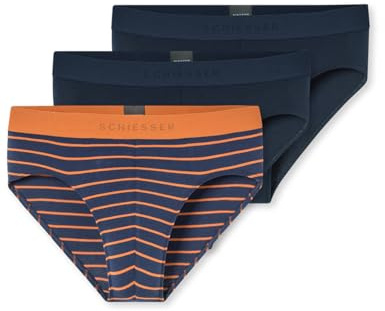Schiesser Herren 3 Pack Slips Bio Baumwolle Multipack - 95/5 Organic