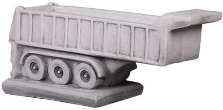 gartendekoparadies.de Viennagold - Vaso per piante, 58 x 20 x 24 cm, in cemento bianco, 4 litri, colore: Grigio