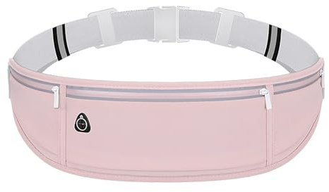 Breathable Concealed Waist Bag Running Waist Pack Invisible Sports Waist Bag for Men and Women Hiking Dogs Walking Reflective Strip Running Bag