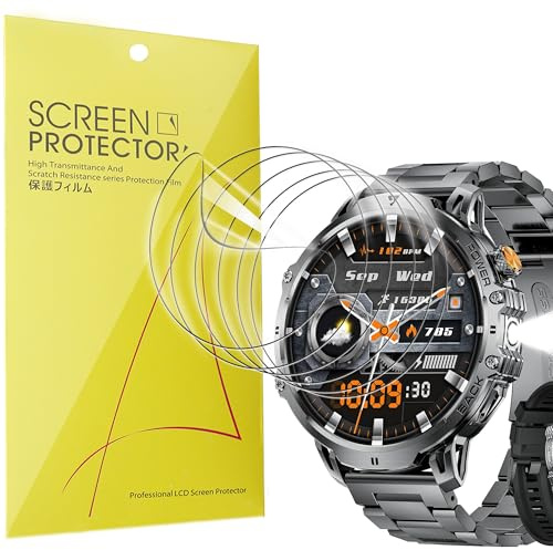 Lamshaw 6 Pezzi Protezione Schermo Compatibile con LIGE EF13 1.85''Pollici Smart Watch- Senza Bolle Alta Definizione Qualità Superiore Trasparente Morbido TPU Pellicola Protettiva (6 Pacchetti)
