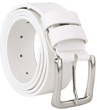 Conte Massimo Herren Gürtel aus Echtem Leder, Unikat, Made in Italy, Nickelfreie Schnalle, kürzbar, 4 cm breit, mit Geschenkbox