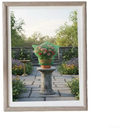 Wandmontierbarer Massivholzrahmen für Fotos und Kunstdrucke, 25,2 x 35,4 cm, mit altehrwürdiger ästhetischer Note (grau)
