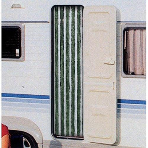 Luxury Chenille Caravan Door Curtain Green